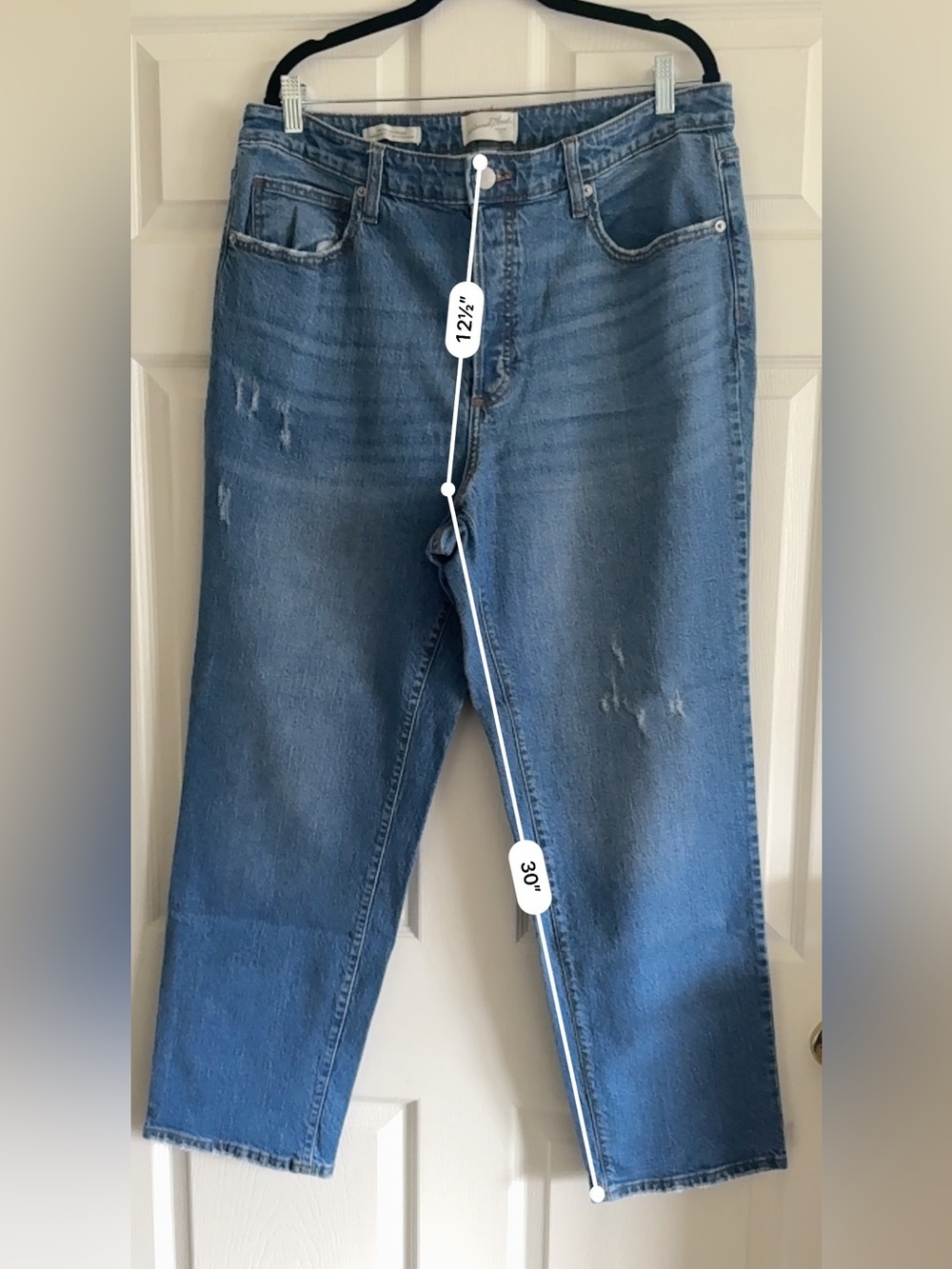 High-Rise 90s Straight Jeans in Medium Wash | Universal Thread, Size 17R - Picture 6 of 6